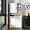 White 8, variant on Laundry Cabinet with 2 Removable Baskets and 2 Drawers, 31.5L x 15.75W x 35.83H Inches, White Particle Board and MDF, Freestanding Laundry Hamper for Bathroom Storage