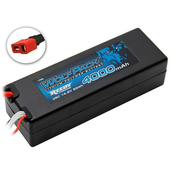 Associated Electrics Asc756 Wolfpack Lipo Battery, 4S 14.8V 4000Mah 35C