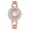 Rosegold, variant on Luxury Stainless Steel Watches for Women: Sparkly Snowflake Design Chunky Bracelet Imitation Diamond Analog Quartz Round Watch