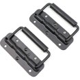 thumbnail image 1 of 2 Piece Folding Handle Stainless Steel Spring Loaded Crate Handle Heavy Duty Handles Tool Box Tool Box Puller Tool Black., 1 of 4