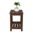 thumbnail image 6 of EDOEMSE 20 x 14" Outdoor Patio Wood Rectangular Side Table with Storage for Deck, Garden, Natural, 6 of 10