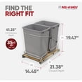 thumbnail image 3 of Rev-A-Shelf Double 35 Qt Pull Out Trash Containers, Gray, 54WC-1835SC-17-1, 3 of 12