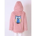 thumbnail image 4 of Alvivi Kids Girls Fleece Jacket Coat Full Zip Hoodie Sweater Warm Outerwear 6-14, 4 of 7