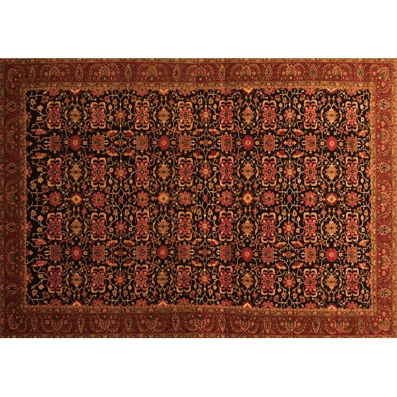 Ahgly Company Indoor Rectangle Persian Orange Traditional Area Rugs, 2' x 4'
