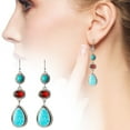 thumbnail image 2 of Boucles d'Oreilles Turquoise Clous en Acier Inoxydable Ensemble de Piercings en Titane pour Élégant et Moderne, 2 of 8