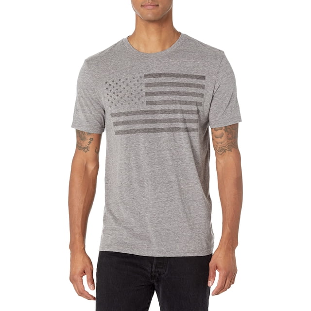 Remera Lucky Brand con Bandera de EE.UU. Gris XL