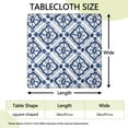 thumbnail image 2 of Bright Floral Print Square Tablecloth with Elastic Fit, Polyester Fabric with Elastic Hem Ideal for 36x36 Inch Square Tables, Elastic Edge Ensures Secure Fit, 2 of 6