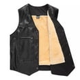 Miluxas Mens Winter Leather Vests Outerwear Clearance Fleece Lined Vest