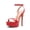 Red, variant on Women's 5.7-Inch Platform Heels Sky High Heel Sandals Party Dress Bridal Evening Shoes, Stiletto Ankle-Strap Sexy Pole Dancing Exotic High Heel Shoes ,Red 8