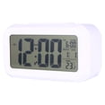 thumbnail image 4 of LED Réveil Numérique avec Grand Écran LCD, Rétroéclairage Blanc Intelligent, Fonction de Synchronisation, Calendrier Perpétuel, 24 Heures / 12 Heures de Transition pour Voiture, Bureau, Maison, 4 of 6