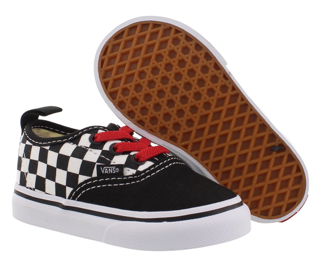 black and white checkered vans with laces