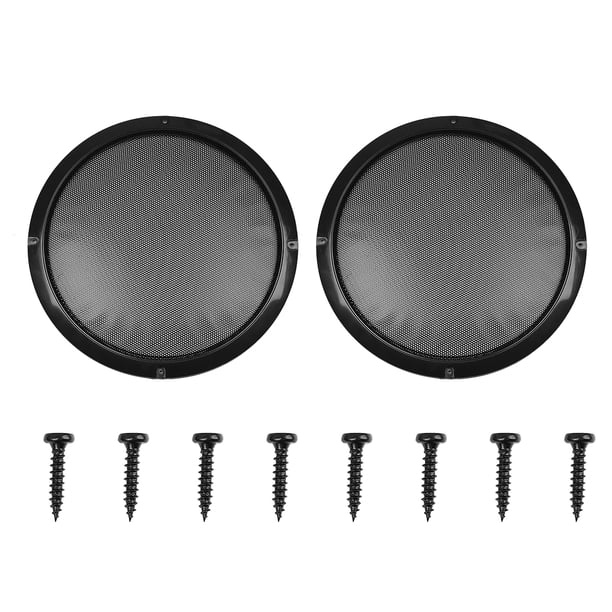 Cubierta Del Altavoz 10" Negro De Malla De Acero Protector De Parrilla De Subwoofer Woofer 2Pcs