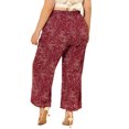 thumbnail image 3 of Agnes Orinda Women's Plus Size High Waist Wide Leg Floral Spring Summer Palazzo Pants 1X Red, 3 of 7