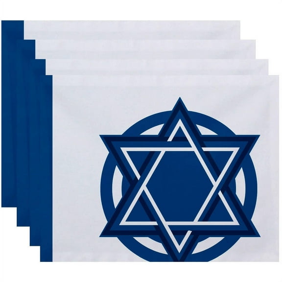 Simply Daisy 18" x 14" Star Bright Geometric Print Placemats, Set of 4