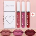 thumbnail image 1 of Juego de 3 unids/set de pintalabios resistente al agua, brillo de labios de terciopelo mate, bálsamo labial Sexy, tinte de labios rojo, maquillaje de labios profesional de moda para mujer Gao Jinjia LED, 1 of 2