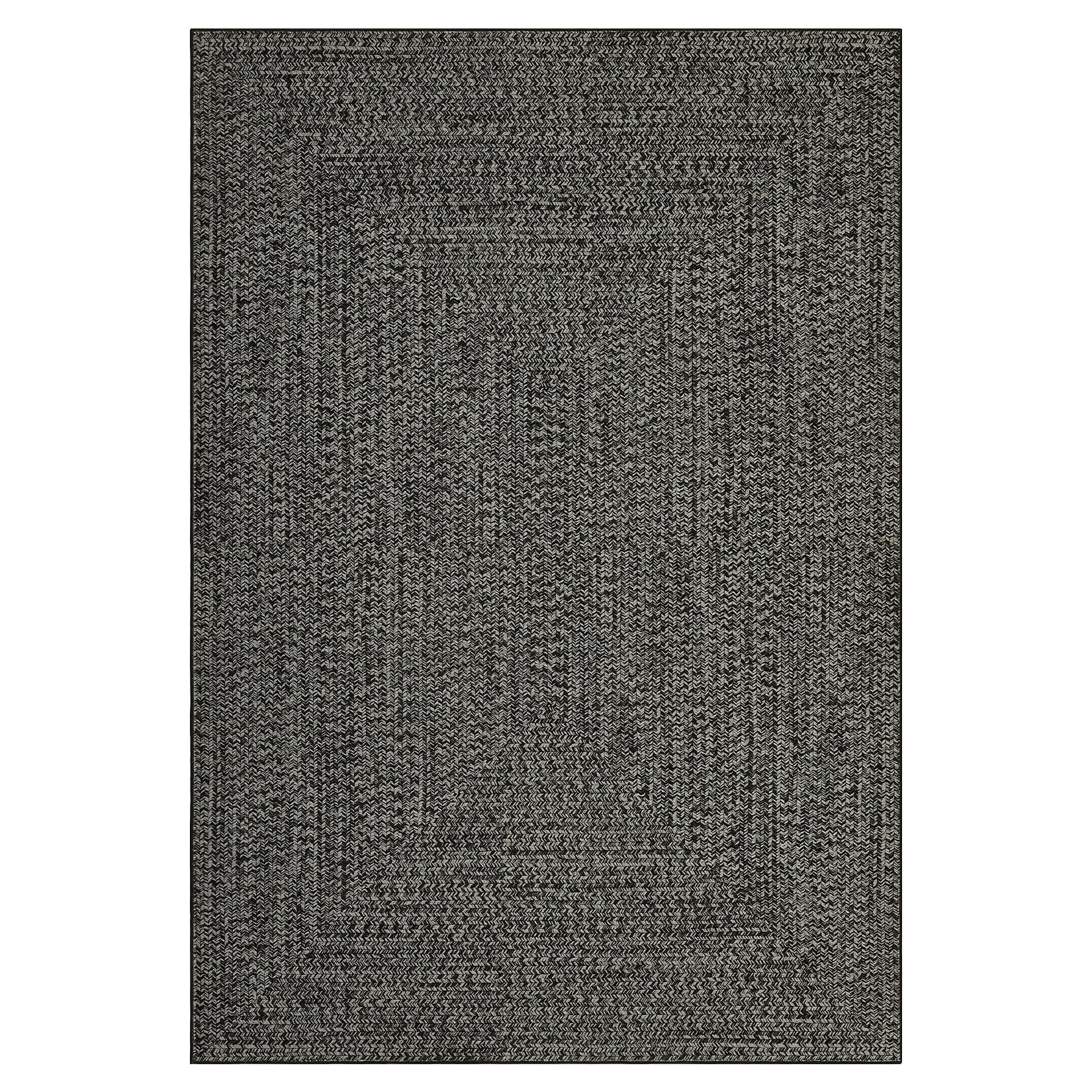 Tzou Braid Print Area Rug, Non-Slip Low Pile Washable Carpet for Living Room, Bedroom, Office