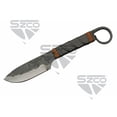 thumbnail image 2 of Rite Edge 9 Inch Ball Nose Drop Point Fixed Blade Knife Leather Wrapped Handle With Sheath Outdoor Utility Camping Hunting Knife WS, 2 of 6