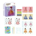 thumbnail image 2 of Libros de actividades temáticas de vestir, libros de pegatinas de muñecas, tablero de empuje para niñas, fabricación de ropa DIY para niños de juguete 6 en 1 violeta Baoblaze Pegatina Actividad Libros, 2 of 8