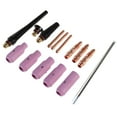 thumbnail image 1 of Kit de 17 lentes de gas cortas para soldadura TIG con 10 vasos Pyrex para antorcha TIG WP-17/18/26, 1 of 5