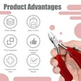 thumbnail image 7 of BreaDeep 6PCS Podiatrist Toenail Clippers, Professional Thick Toenail Clippers for Thick & Ingrown Nails, Wide Jaw Opening Nail Clippers Set Toenail Clippers for Ingrown Manicure, Pedicure (Red), 7 of 7