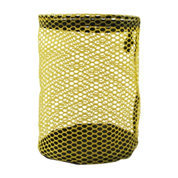 Bolsa de almacenamiento con cordón para pelotas de golf, ligera, para deportes de tenis Amarillo grande