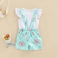 thumbnail image 6 of Paguaki Toddler Girl Short Set Baby Doll Clothes Overalls with Headband & Socks Reborn Doll Accessories Toddler Girl Summer Clothes, 6 of 7