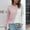 Pink, variant on AOOCHASLIY Clearance Sweaters Women Casual Fashion Solid Hollow Out Pullover Sleeve Round-Neck Sweater