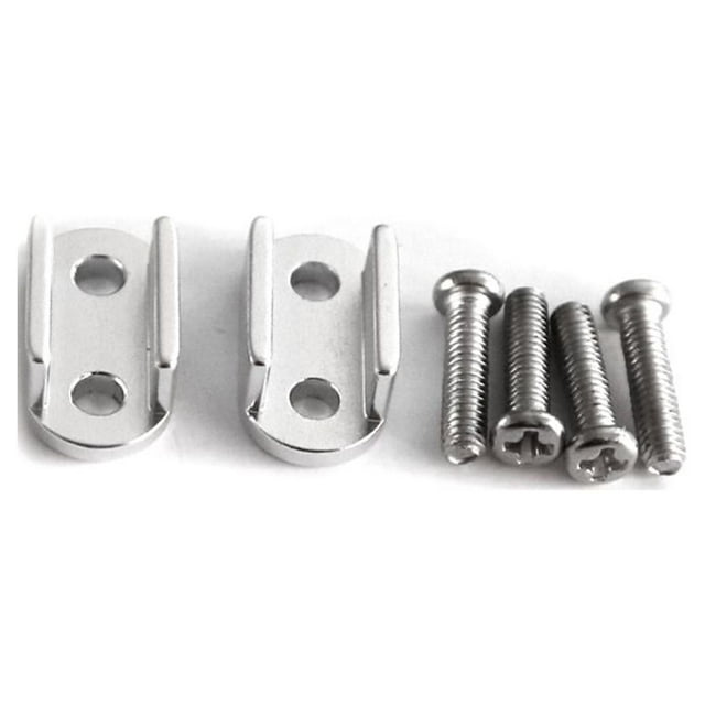 stanreset 2pcs Steel Steel Plate Shock Absorber For D12 1/10 OFF-Road Fixed RC Car Accessories Replacement Parts RC Upgrade Part Silver