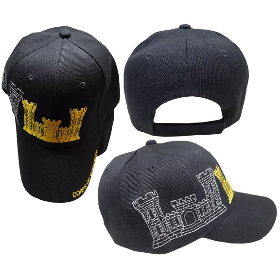 U.S. Army Corps of Engineer Black Shadow Embroidered Cap Hat CAP613 (TOPW)
