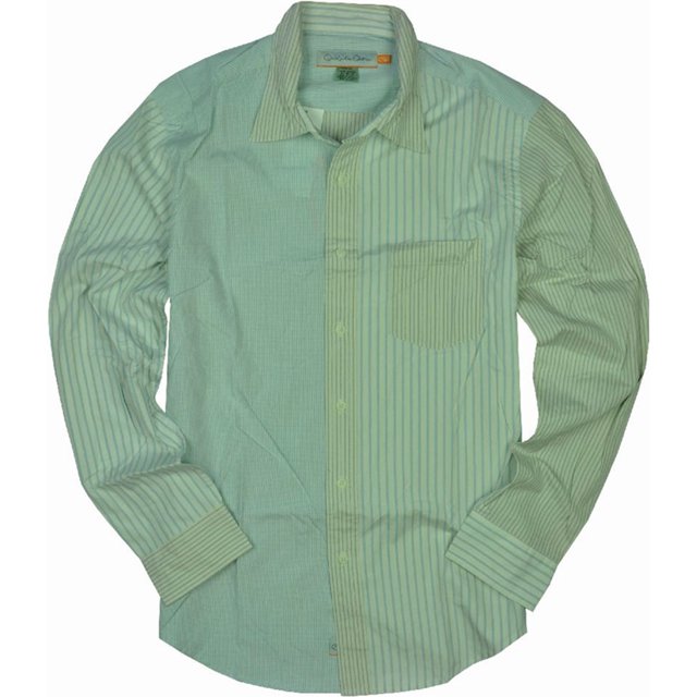 Quiksilver - Camisa con botones y bolsillo a rayas para hombre, azul, mediano