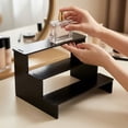 thumbnail image 5 of 3 Tier Black Display Risers Stand(Festival Gift), Plastic Cologne Organizer Perfume Stand, Display for Fragrance, Countertop, Vanity, Dresser, Cabinet Use (12 inch, 1 Pack), 5 of 5