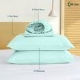 Picture of Sathi Linen 600 Thread Count  100% Cotton 4-Pcs (1-Flat Sheet +1- Fitted Sheet + 2-Pillow Cover ) Sheet set Color Aqua Blue Solid Size Twin Size Deep 15 Inch  Pattern Solid 