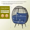 thumbnail image 4 of Costway Patio Oversized Rattan Wicker Egg Chair Lounge Basket 4 Cushion Indoor & Outdoor, 4 of 9