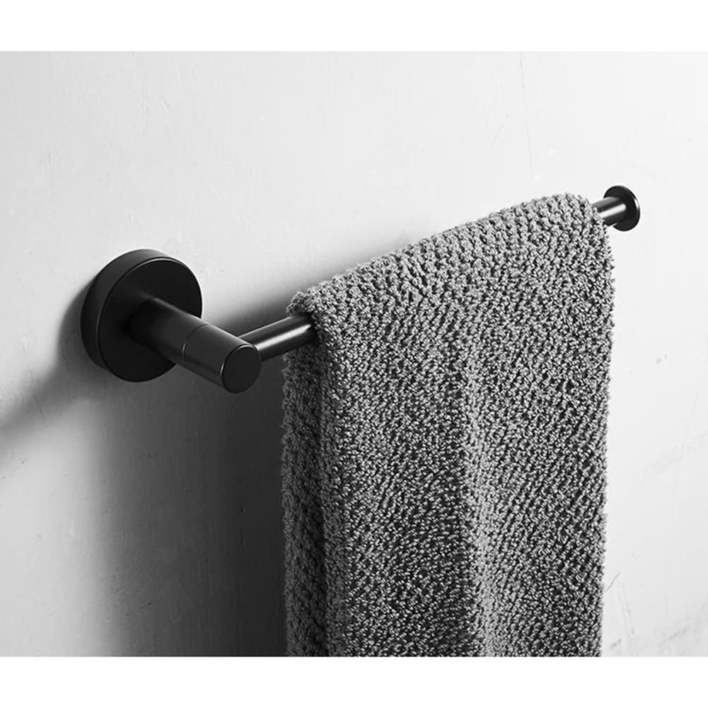 Kepooman Towel Rack Set, Robe Hooks Towel Ring Bar Toilet Paper Holder Tissue Rack, Black Kepooman Towel Rack Set, Robe Hooks Towel Ring Bar Toilet Paper Holder Tissue Rack, Black