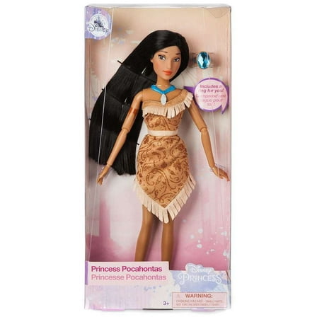 Disney Princess Classic Doll, Pocahontas, 11.5'' H, with Jeweled Ring, in Box