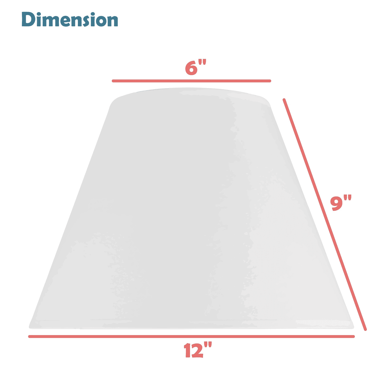 Aspen Creative 58881 Transitional Hardback Empire Shape UNO Construction Lamp Shade in White, 12" wide (6" x 12" x 9")