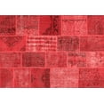 thumbnail image 1 of Ahgly Company Indoor Rectangle Patchwork Red Transitional Area Rugs, 2' x 3', 1 of 4