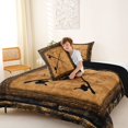thumbnail image 4 of Feelyou Rustic Cross Fishing Wooden Queen Comforter Set for Men, Vintage Wood Outdoor Lake Nautical Fishing Bedding Comforter Set, Brown, Black Reversible, 3pcs, 4 of 6