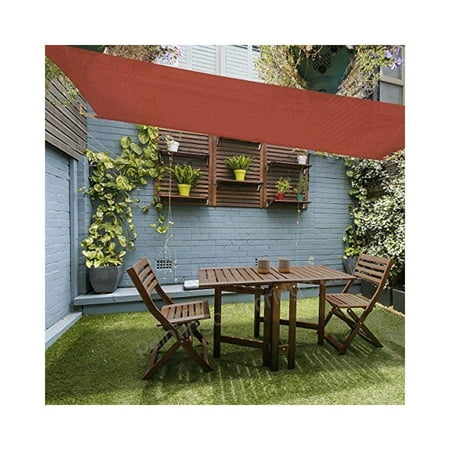 Coolaroo Knitted Shade Cloth - Coolaroo 13' x 7' Rectangle Shade Sail, Terracota