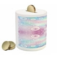thumbnail image 2 of Pastel Piggy Bank, Whimsical Fantasy Pattern with Ring Shapes Dots Random Circles Dreamlike, Ceramic Coin Bank Money Box for Cash Saving, 3.6" X 3.2", Pale Pink Aqua White, by Ambesonne, 2 of 4