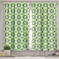 thumbnail image 2 of Ambesonne Green Valance & Curtain, Circles of Various Tones, 55"x30", Green Cream, 2 of 6
