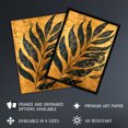 thumbnail image 2 of Black on Gold Plant Lover Leaf Imprint Painting Living Room Extra Large XL Wall Art Poster Print, 2 of 5