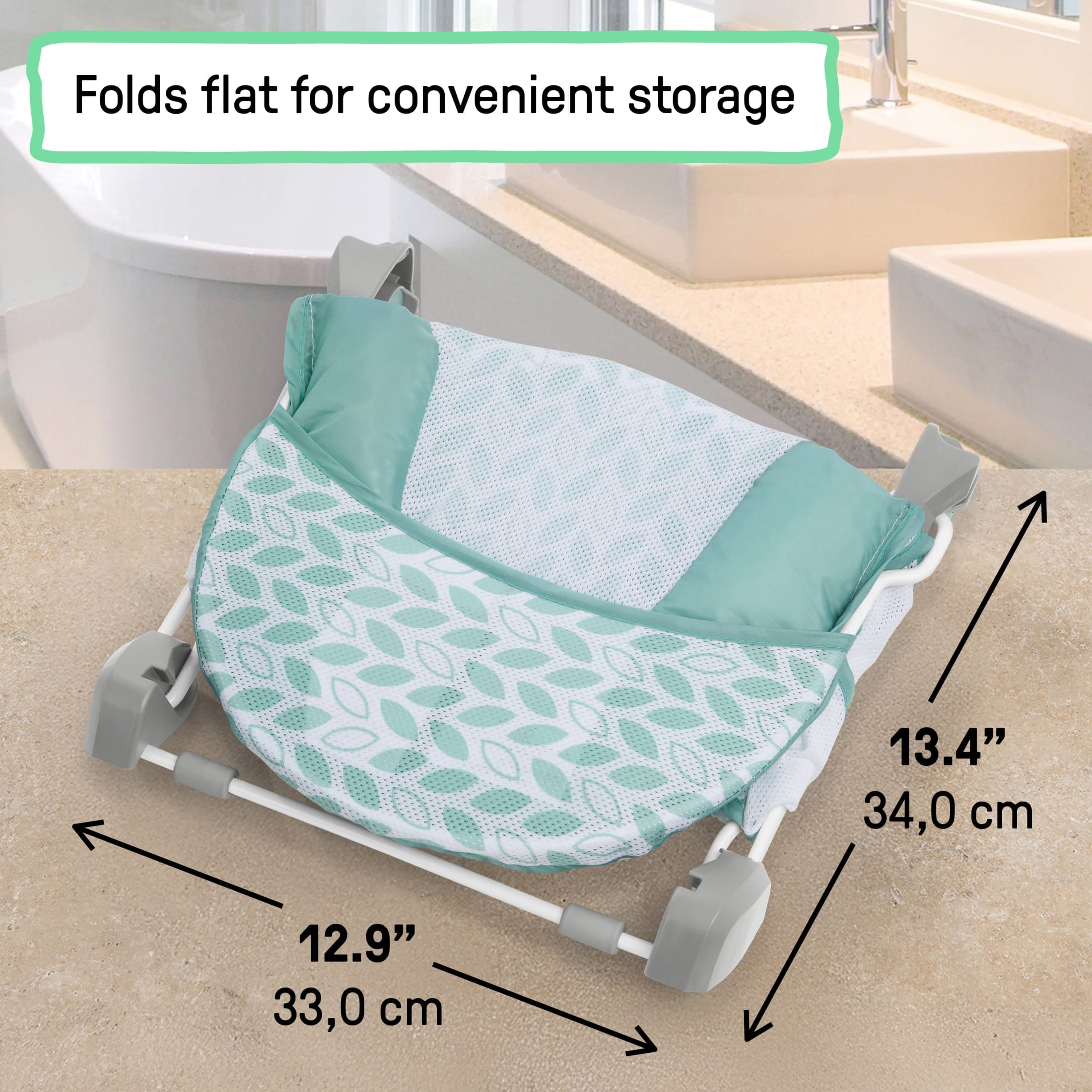 Summer by Ingenuity Foldaway 2-Position Baby Bather, Gray, Unisex
