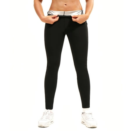 

KUMAYES Sauna Pants for Women High Waist Slimming Leggings Weight Loss Sweat Pants Compression Hot Thermo Workout Training Capri Body Shaper