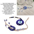 thumbnail image 4 of 2pcs Good Luck Charm and Protection Blue Evil Eye Car Hanging Ornament,Rear View Mirror Accessories Evil Eye Keychain Car Bags Pendant Home Decor (Horseshoe Blue Rope), 4 of 9