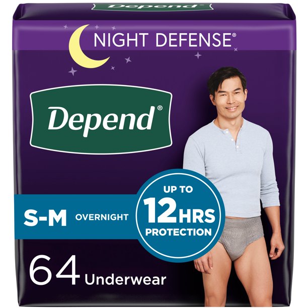 Depend Night Defense Adult Incontinence Underwear for Men, Overnight, S ...
