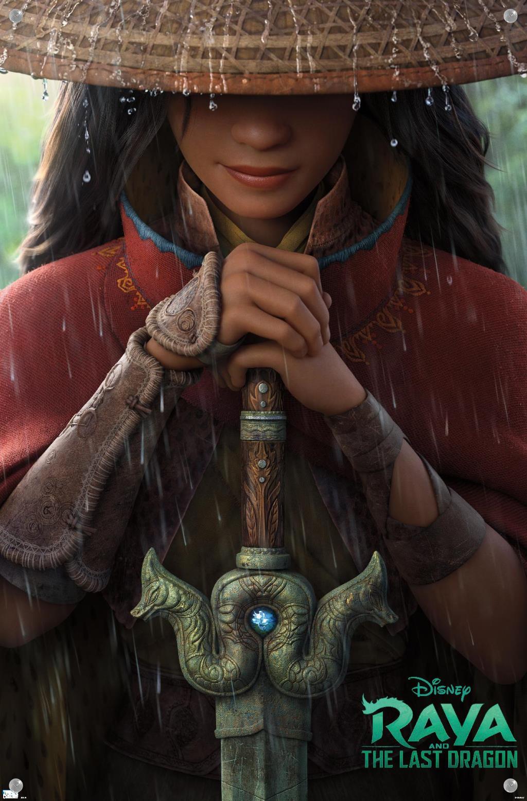 Disney Raya and the Last Dragon - Teaser Wall Poster with Pushpins, 14.725" x 22.375"