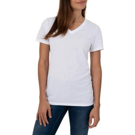 Women’s Short Sleeve V-Neck Ruched Tee Shirt (Best Full Sleeve T Shirts India)