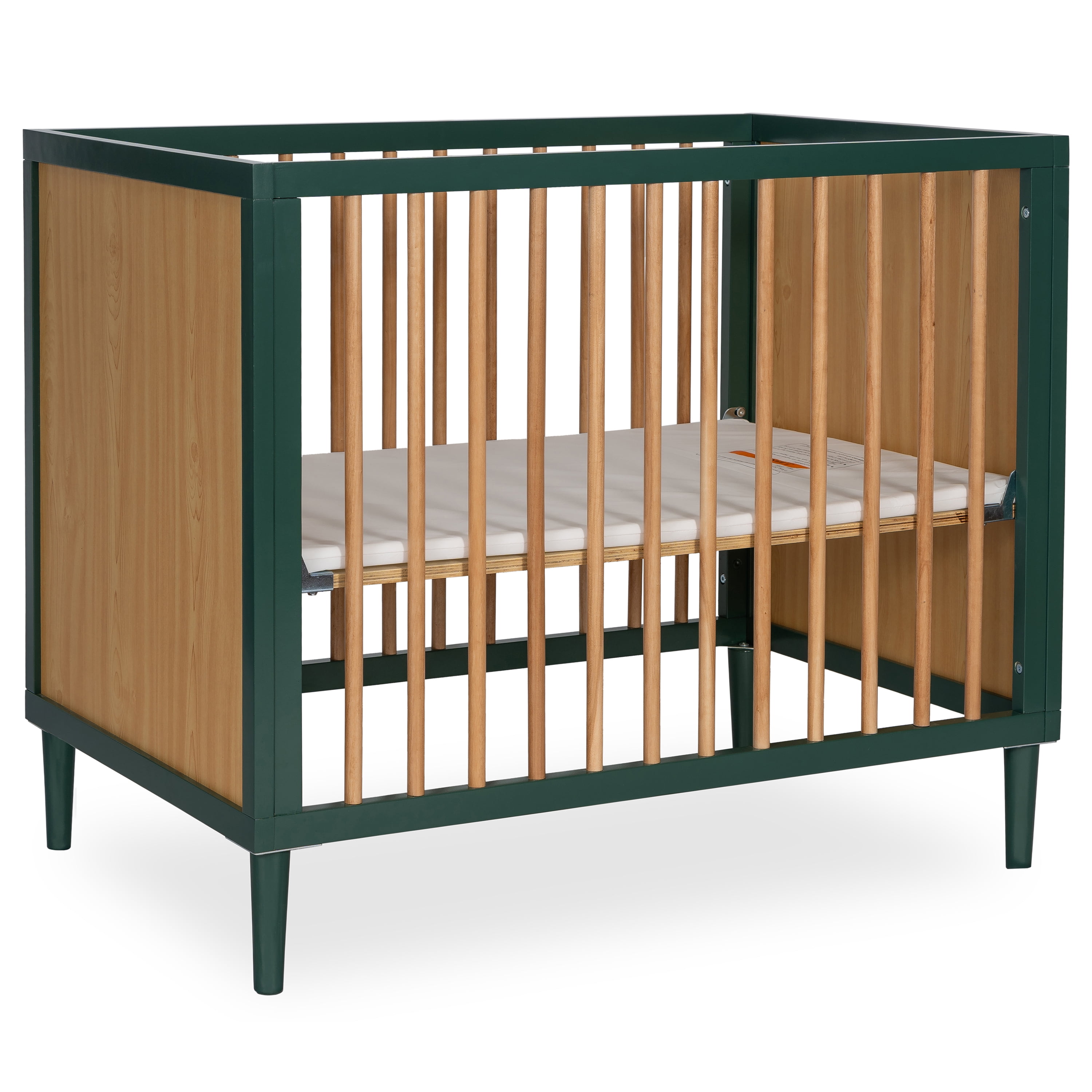 Dream On Me Lucas Mini Modern Crib With Rounded Spindles I Convertible Crib I Mid Century Meets Modern I Portable Crib Walmart Com