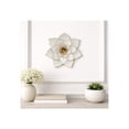 thumbnail image 3 of Lotus Flower for Home Room Wall Decor - Metal Wall Art for Living Room, Bedroom, and Bathroom Display - Modern Hanging Wall Decor for Dining, Entryway, and Hallway Accent - 3", White & Gold, 3 of 17